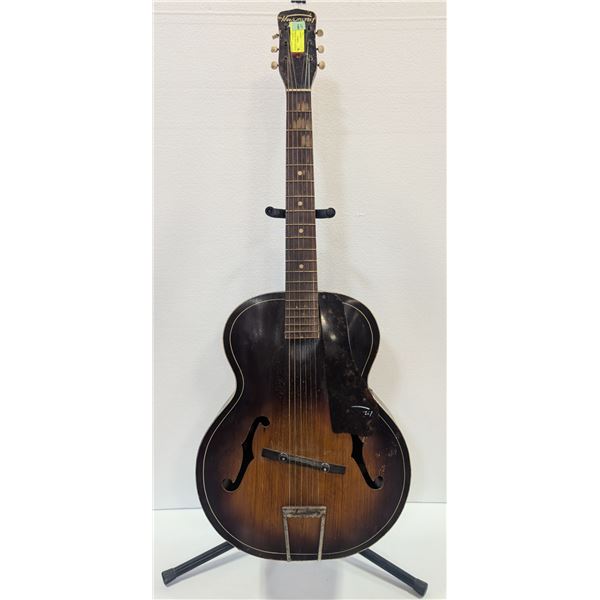 1950S HARMONY HOLLOW BODY DAMAGE TO BACK