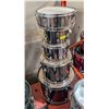 Image 1 : PERCUSSION PLUS 4 PIECE DRUM KIT SILVER