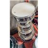 Image 2 : PERCUSSION PLUS 4 PIECE DRUM KIT SILVER