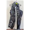 Image 1 : MENS LEATHER MOTORCYCLE CHAPS SIZE L