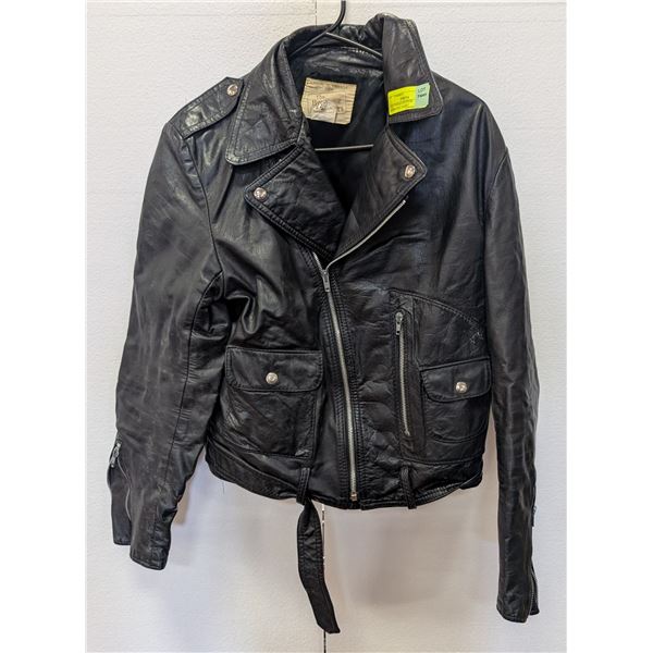SZ 42 VINTAGE-LEATHER MOTORCYCLE JACKET