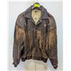 Image 1 : VINTAGE MENS SMALL LEATHER FRINGE JACKET