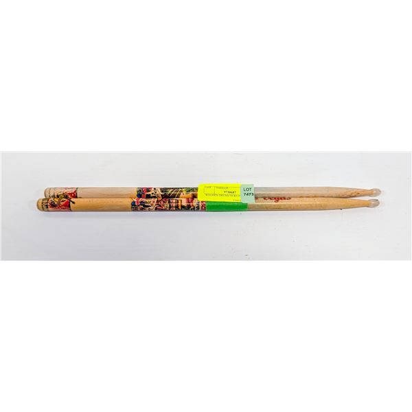 WOODEN DRUMSTICKS PAIR