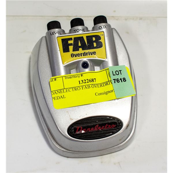 DANELECTRO FAB OVERDRIVE PEDAL