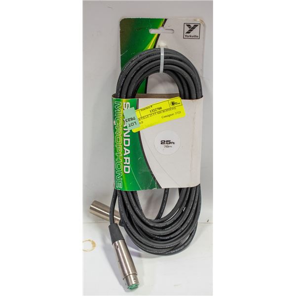 YORKVILLE 25 FT MICROPHONE CABLE