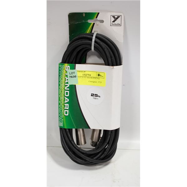YORKVILLE 25 FT MICROPHONE CABLE