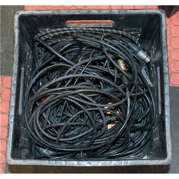 LOT OF ASSTD AUDIO AND GUITAR CABLES