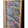 Image 2 : Paul Lalande Abstract Painting, 16.5”x8”, Framed 19.5”x11”