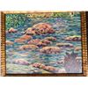 Image 1 : Original Paul Lalande River Rocks Oil Painting, 19.5x15.5”
