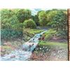 Image 2 : Landscape Painting by Paul Lavandell with Creek, 21.5x17.5" Framed