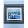 Image 1 : Paul L. Lande Lakefront Watercolour Painting, Framed 17.5x15.5"