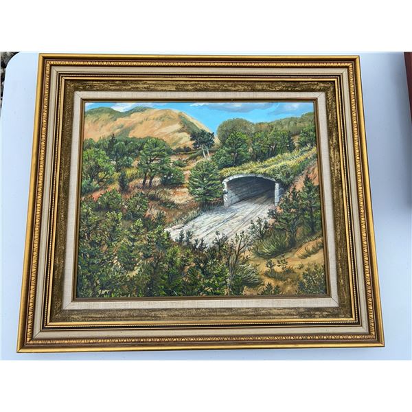 Paul Lalande Framed Landscape Painting 23.5x20.5"