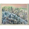 Image 2 : Paul Lalande Mountain Landscape Painting, 19x15 Image, 20.5x24 Frame