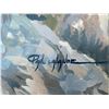 Image 3 : Paul Lalande Mountain Landscape Painting, 19x15 Image, 20.5x24 Frame