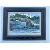 Image 1 : Framed Harbour Scene Watercolour Painting, 11x7, Signed