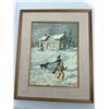 Image 1 : Winter Scene Oil Painting by Keirstead, 13.5x10, Framed 20x16.5