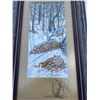 Image 2 : Paul Lalande Signed Winter Forest Painting, 10”x5” (Framed 18”x11”)