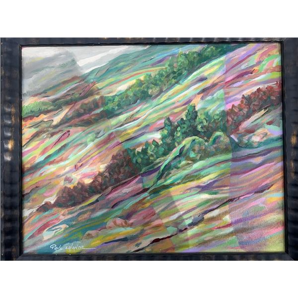 Paul Lalande Signed Landscape Painting with Framed Dimensions 22.5x18.5"