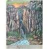 Image 1 : Paul Legarde 2002 Western Mountain Landscape Painting, 36"x32"