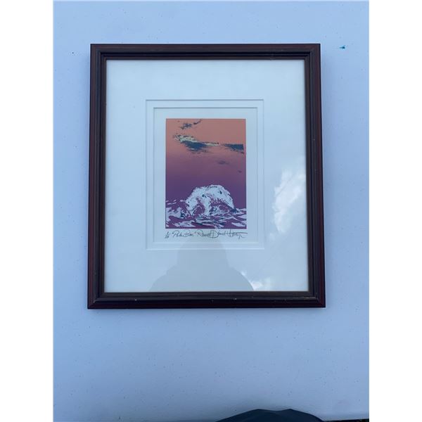 Ronald Daniel Olson Limited Edition Print Palm Bear Framed 16.5x14.5