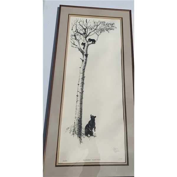 1975 Clarence P. Adams "Disputed Territory" Framed Print 25.5x12