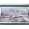 Image 2 : Paul Lalande 1998 Framed Harbour Watercolour, 24x14 Frame