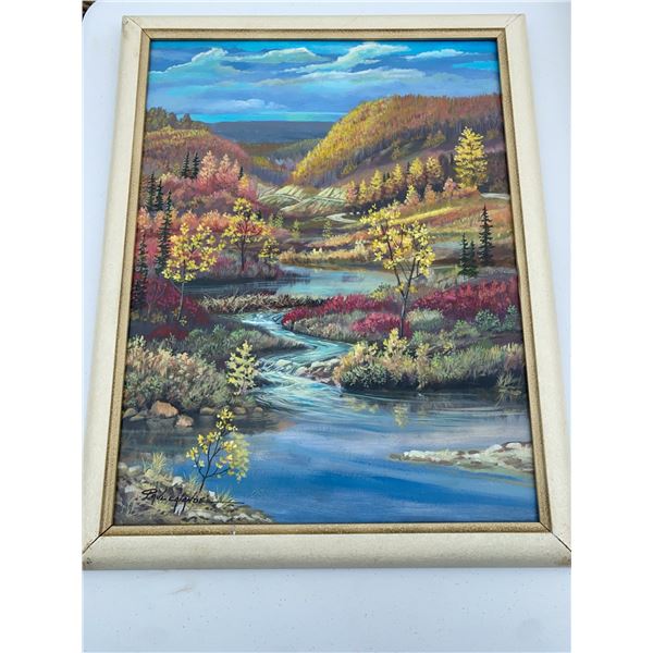 Paul Lajeunesse Framed Landscape Painting, 18.5x24 Inch Frame