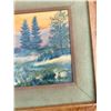Image 3 : Signed Landscape Painting with Trees, 25x21 Frame, 15x11.5 Image