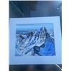 Image 1 : Paul Lalande 1999 Mountain Watercolour, Matted, 18.5" x 16.5" Frame