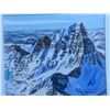 Image 2 : Paul Lalande 1999 Mountain Watercolour, Matted, 18.5" x 16.5" Frame