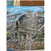Image 3 : Paul Lalande 48”x25” Sci-Fi Spaceship and Astronauts Painting