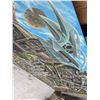 Image 5 : Paul Lalande 48”x25” Sci-Fi Spaceship and Astronauts Painting