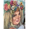 Image 4 : Paul Lalande Original 48"x48" Portrait with Floral Crown