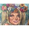 Image 5 : Paul Lalande Original 48"x48" Portrait with Floral Crown