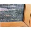Image 3 : Paula Lalande 2002 Painting of Antelope at Watering Hole, 35.5x31, Framed 46.6x41.5