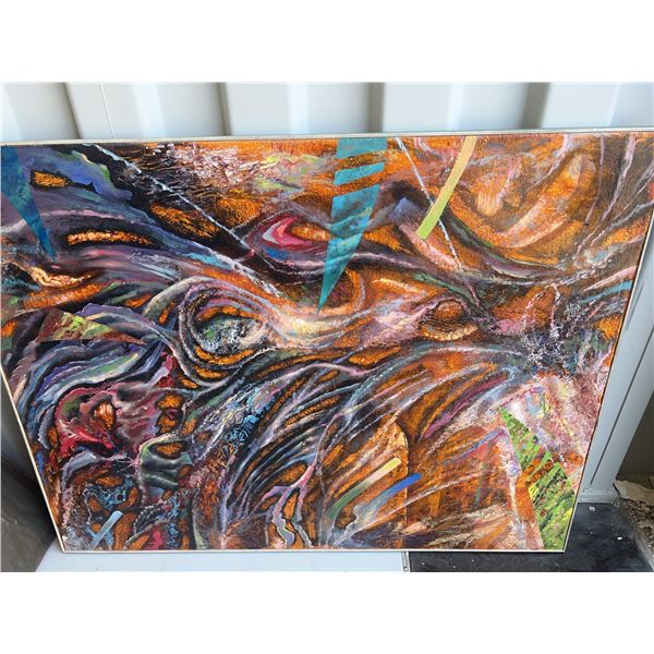 Paul Lalande Original Abstract Painting, 46.5" x 36.5"
