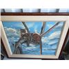 Image 1 : Paul Lalande 1985 Cougar Painting, 37.5x30 in, Framed 48x40.5 in