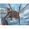 Image 2 : Paul Lalande 1985 Cougar Painting, 37.5x30 in, Framed 48x40.5 in