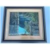 Image 1 : Paul Lalande Framed Landscape Painting, 19.5x16, 27x23.5 Frame