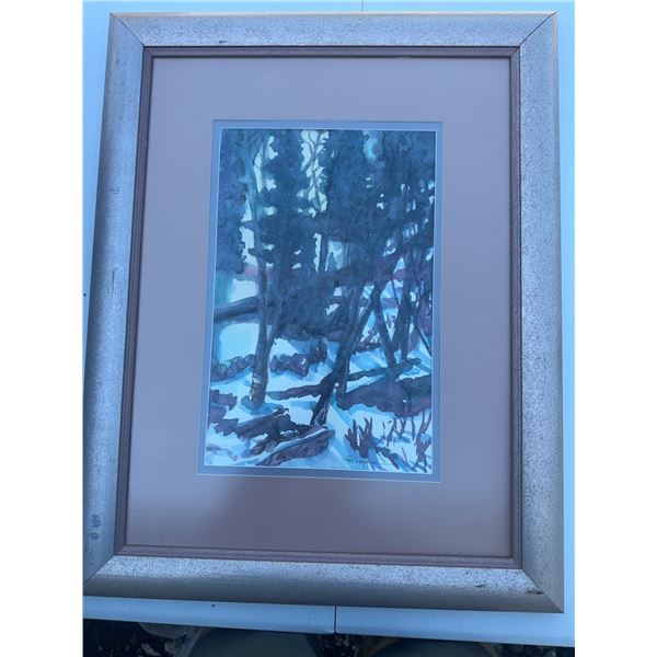Paul Lalande Framed Original Painting, 15.5x10 in (27x21.5 in Frame)