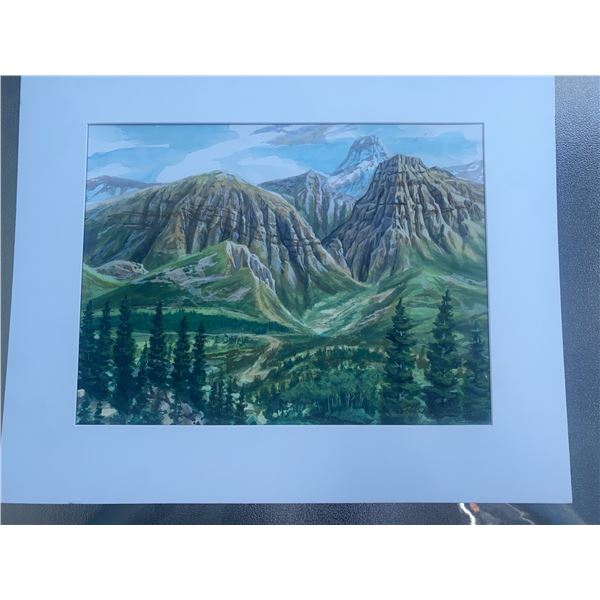 Paul Lalande Landscape Watercolour Painting, 19 x 15.5 in. Framed