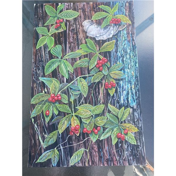 Original Painting by Paul LaLande, 15x23 Inch Botanical Artwork