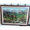 Image 1 : Paul Lalande Signed Painting With Motorcycle Scene, 35”x23.5”