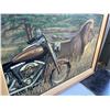 Image 4 : Paul Lalande 2004 Painting With Lion and Motorcycle, 35.5x24”