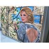 Image 3 : Paul Lalande Original Woman and Cardinal Painting 48x37.5” Framed