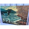 Image 1 : Paul Lalande Signed Bald Eagle Landscape Oil Painting
