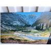 Image 1 : Paul Lalande Mountain Landscape Painting, 50”x33.5”