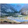 Image 2 : Paul Lalande Mountain Landscape Painting, 50”x33.5”