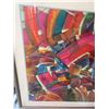 Image 2 : Paul Lalande Signed Abstract Art Print, 30" x 31.5" Image, 40" x 38.5" Framed