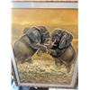 Image 1 : Original Elephant Oil Painting Signed 2002, Framed 42.5 x 55 in, Image 34 x 47.5 in